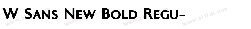 W Sans New Bold Regu字体转换 W Sans New Bold Regu字体转换
